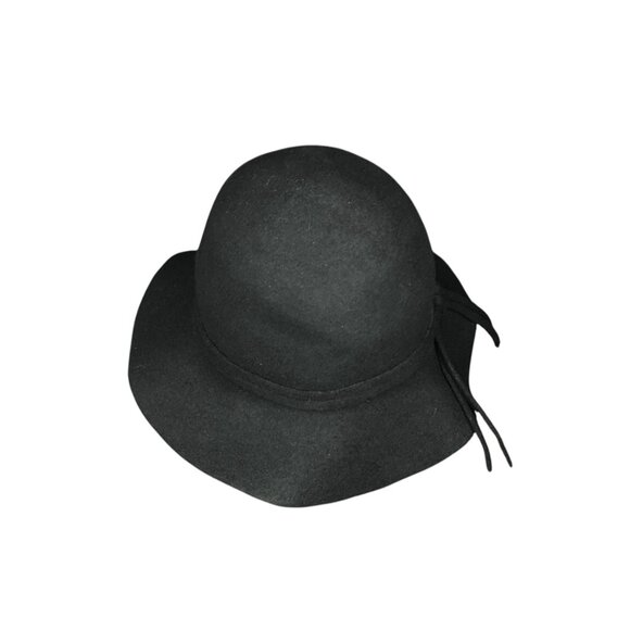 Nordstrom Women\'s 100%‎ Wool Black Made in Italy Floppy Brim Bucket Winter Hat main image 6